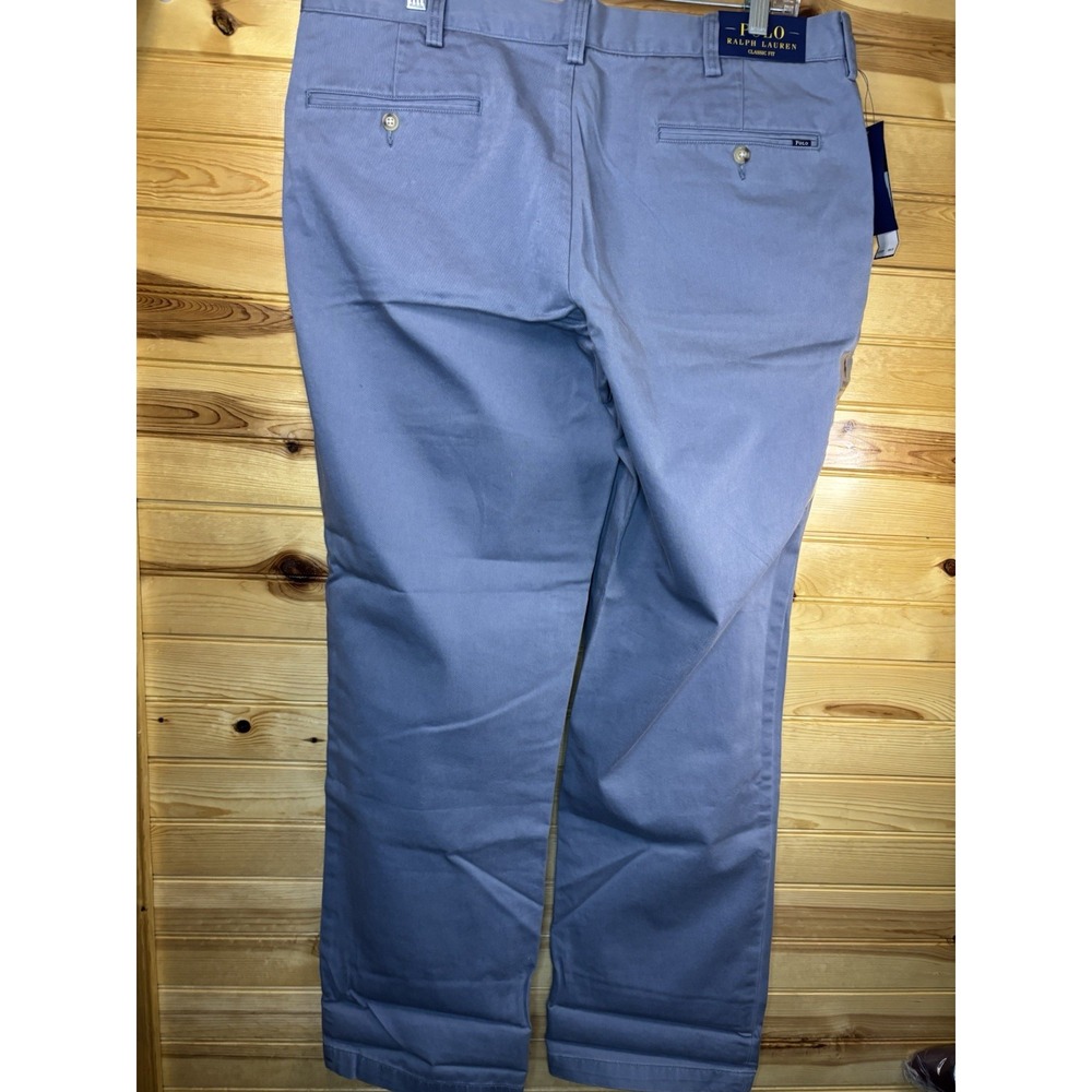 Polo‎ Ralph Lauren Chino Pants Mens 36x32 Preppy Classic Fit Blueberry Blue NWT - Picture 5 of 7